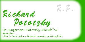 richard pototzky business card